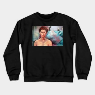 Portrait of a Sulky Young Woman ~ oil Crewneck Sweatshirt